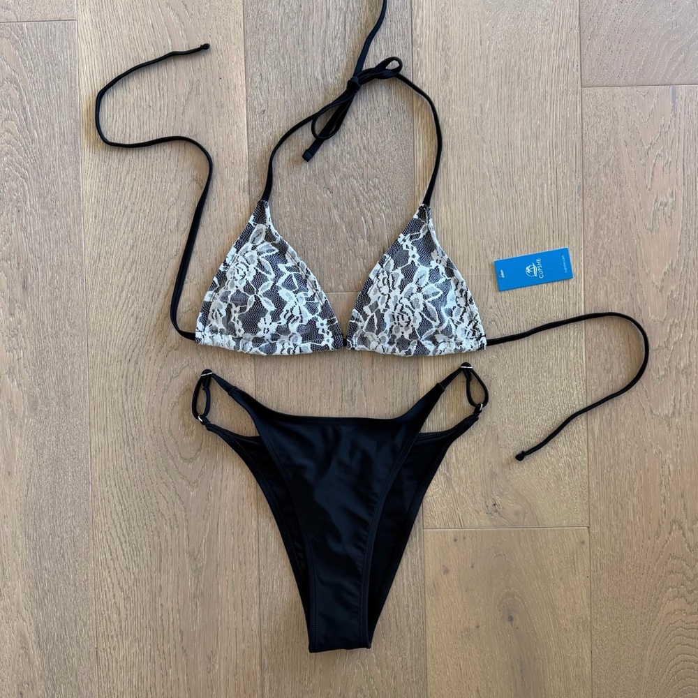 Cupshe Living My Best Life Lace Bikini Set
